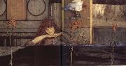 I lock my dorr upon myself Fernand Khnopff